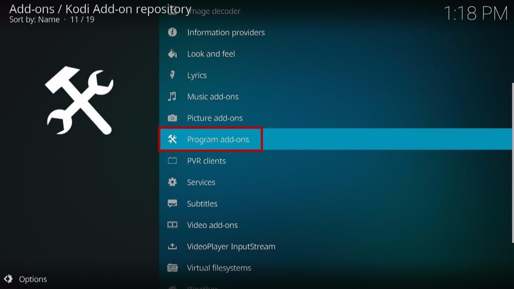 Install the Backup Kodi Addon Step 4