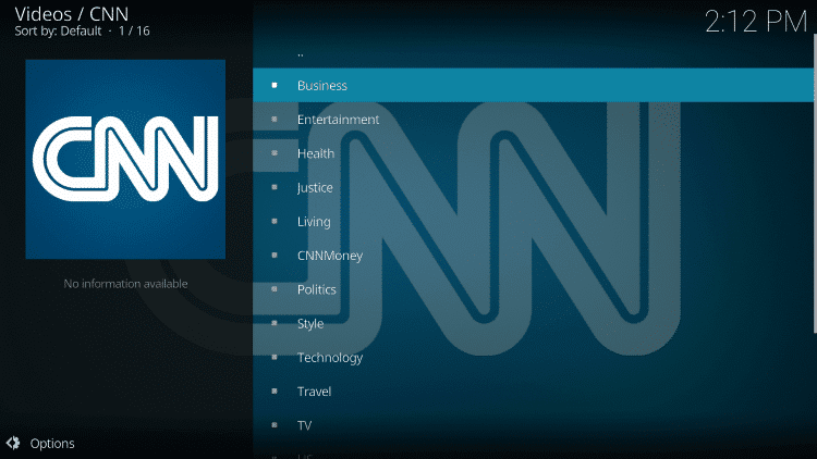Install the CNN Kodi Addon Step 12