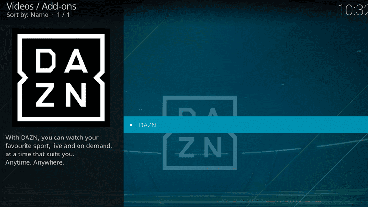 Install the DAZN Kodi Addon Step 14