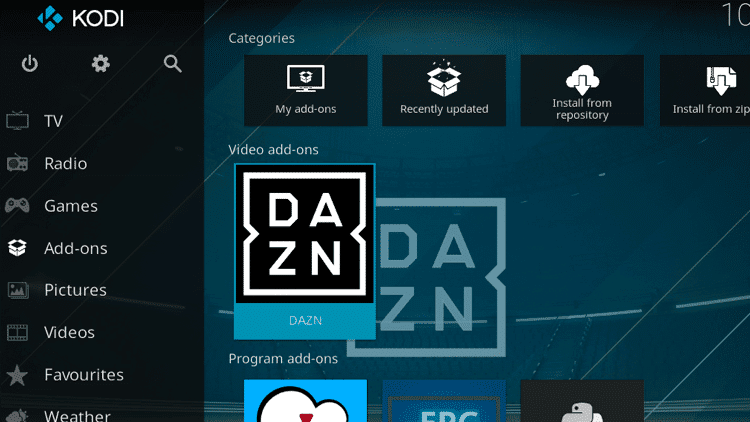 Install the DAZN Kodi Addon Step 9