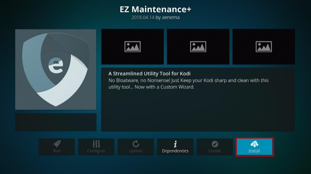 Install the EZ Maintenance+ Kodi Addon Step 2