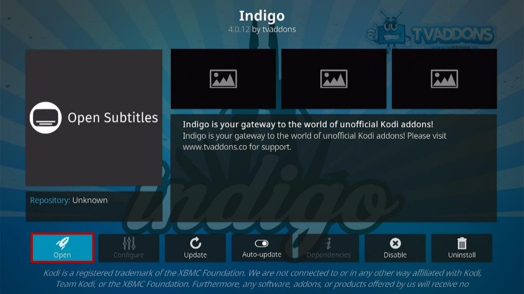Install the Fresh Start Kodi Addon Step 4