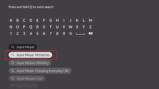 Install the Joyce Meyer Ministries App on your Firestick Step 4