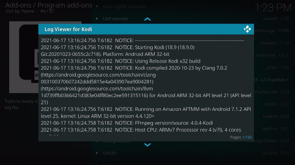 Install the Log Viewer for Kodi Step 11