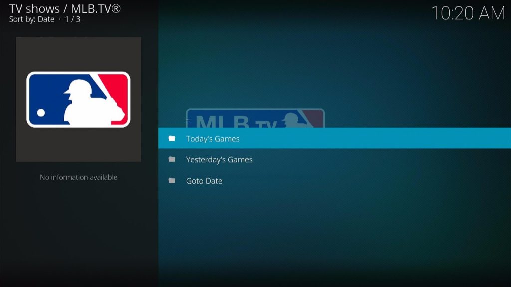 Install the MLB TV Kodi Addon Step 10