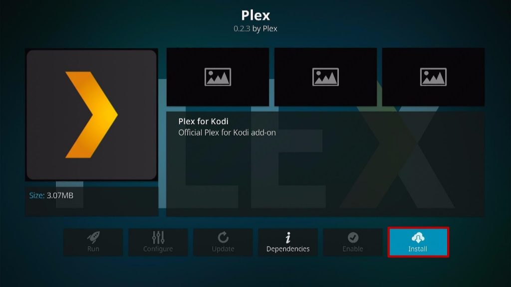 Install the Plex Kodi Addon Step 6