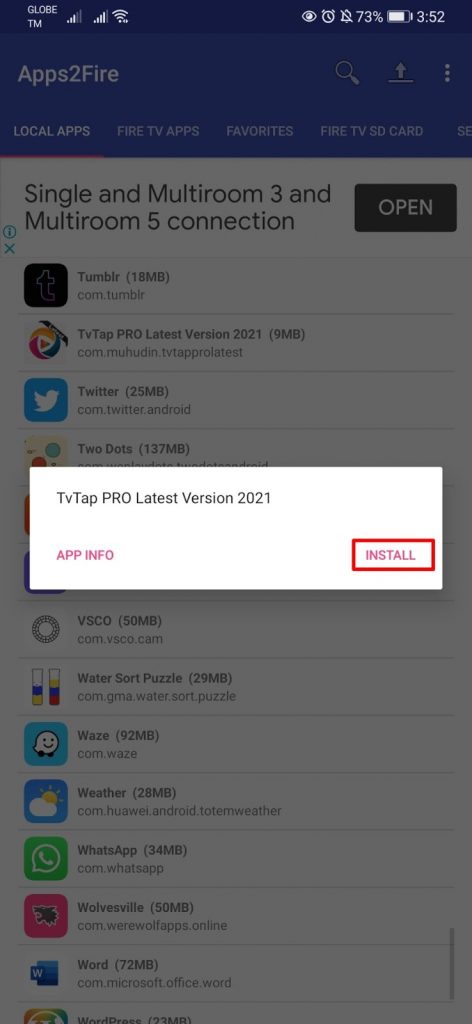 Installing Apps on your Firestick from Android Phone Step 19