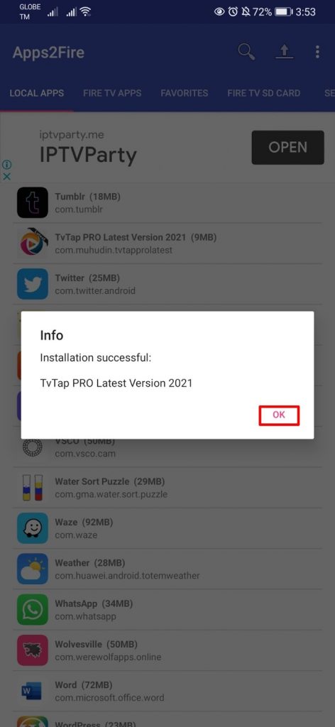 Installing Apps on your Firestick from Android Phone Step 20