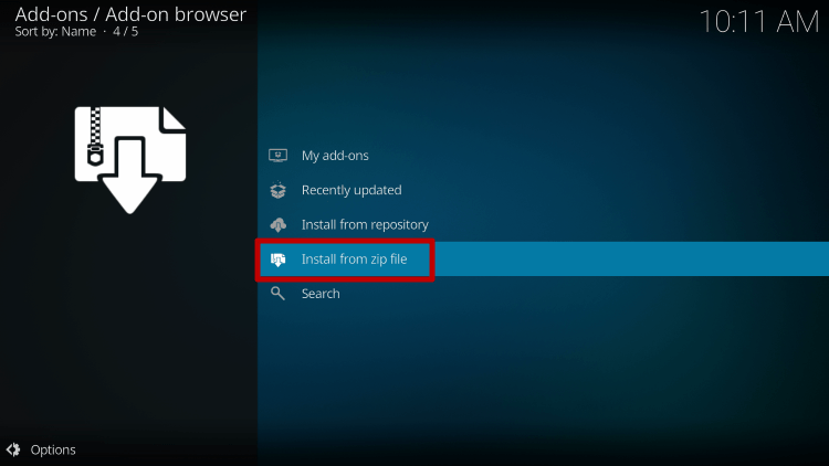Step 11 Install Zilt Kodi Build