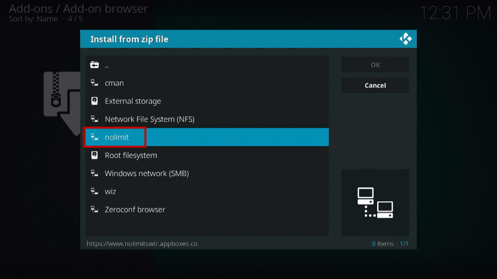 Step 12 Install No Limits Magic Kodi Build