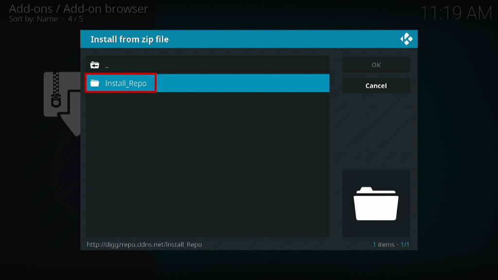 Step 13 Install Diggz Xenon Kodi Build