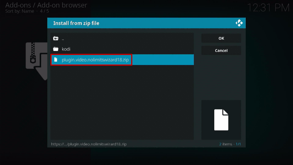Step 13 Install No Limits Magic Kodi Build