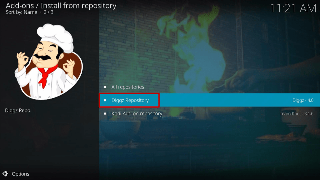 Step 16 Install Diggz Xenon Kodi Build