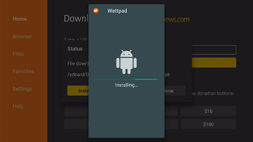 Step 17 Install Wattpad Premium MOD on Firestick