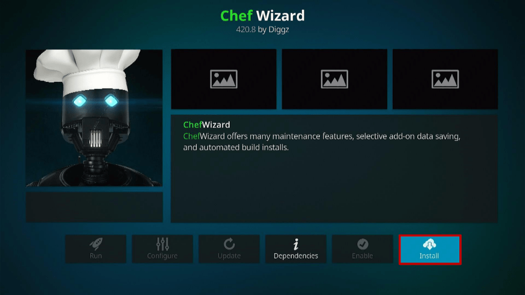 Step 19 Install Diggz Xenon Kodi Build