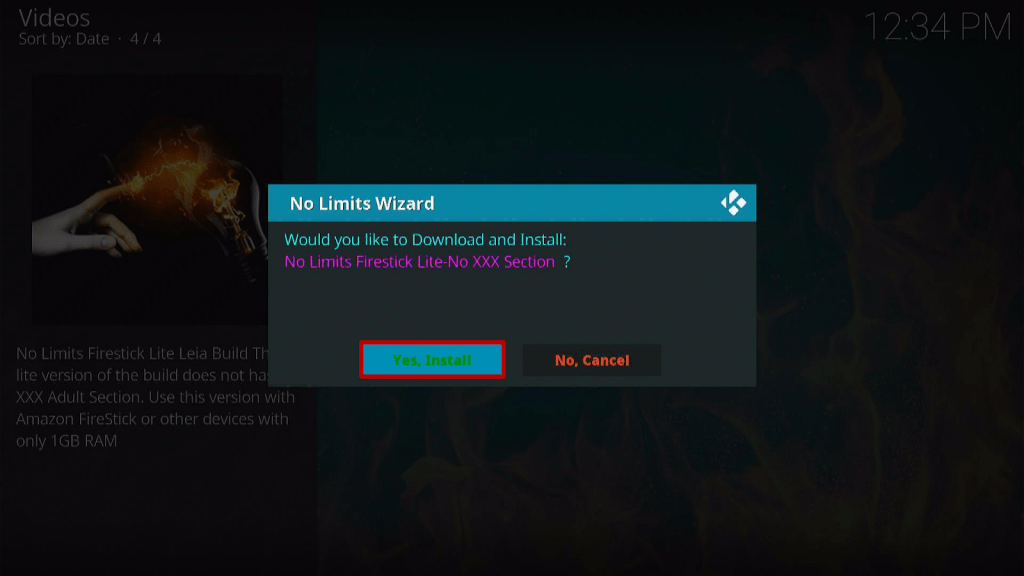 Step 19 Install No Limits Magic Kodi Build