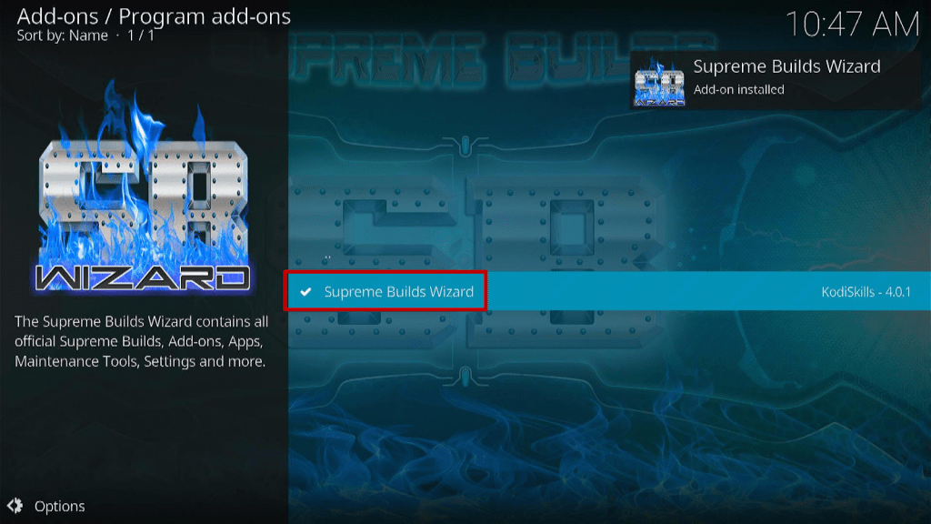 Step 19 Install Titanium Kodi Build