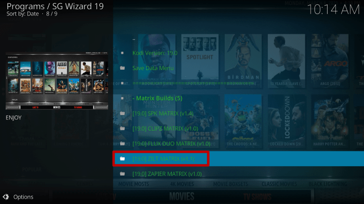 Step 19 Install Zilt Kodi Build