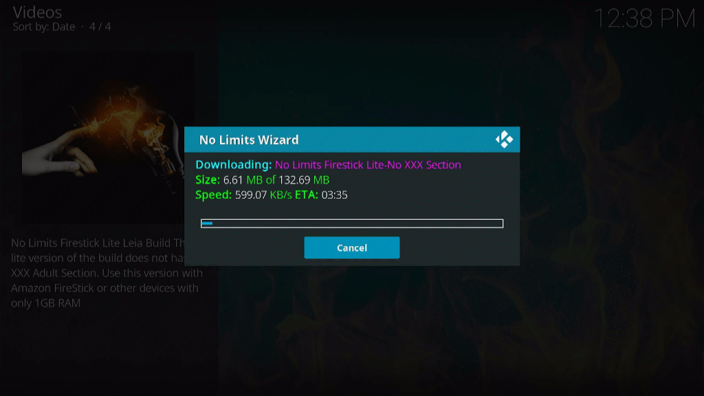 Step 20 Install No Limits Magic Kodi Build