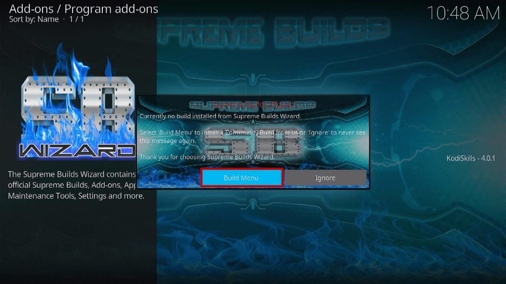 Step 21 Install Titanium Kodi Build