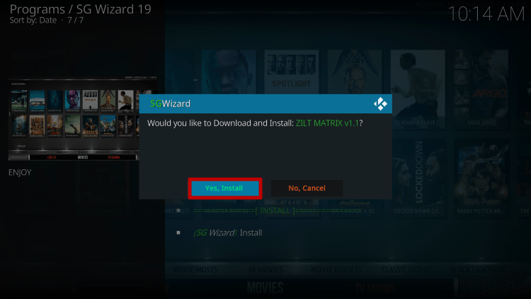 Step 21 Install Zilt Kodi Build