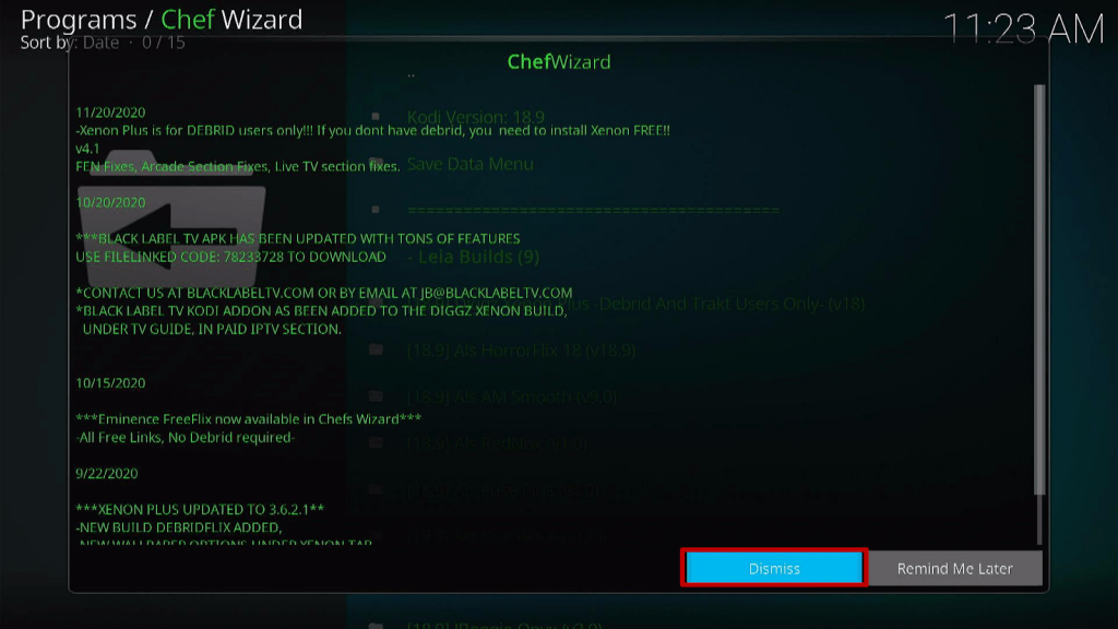 Step 22 Install Diggz Xenon Kodi Build
