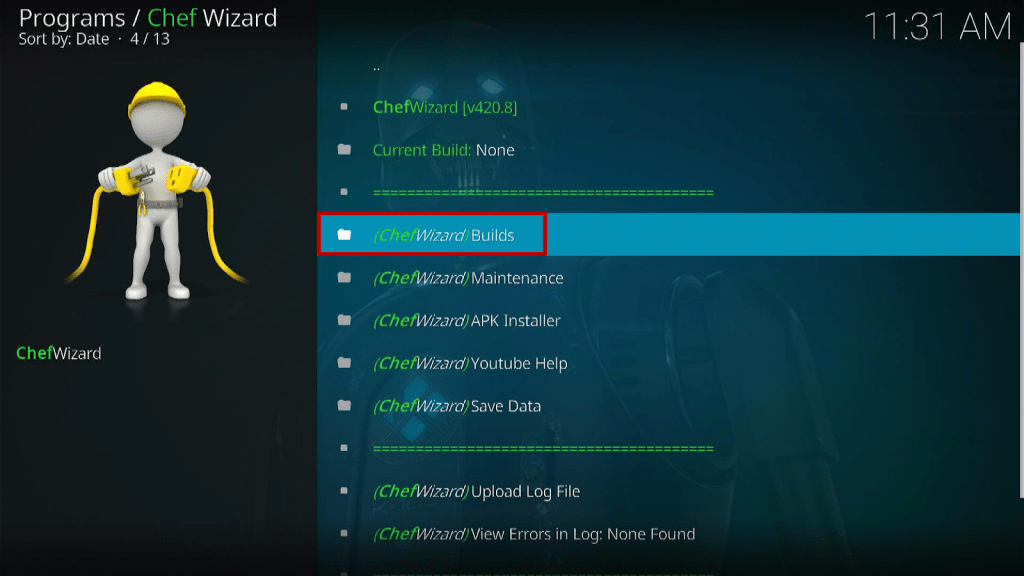 Step 23 Install Diggz Xenon Kodi Build