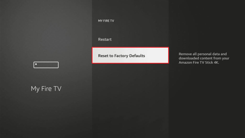 Step 3 How to Reboot your Firestick Device
