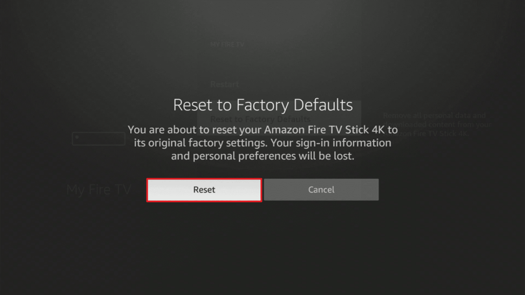 Step 4 How to Reboot your Firestick Device