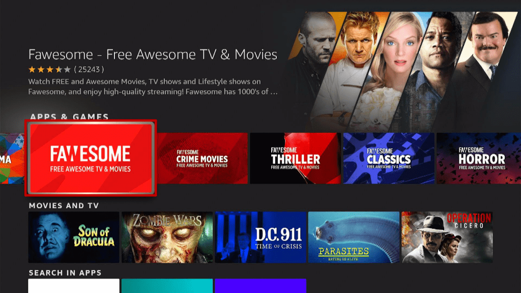 Step 4 Install Fawesome TV App on Firestick