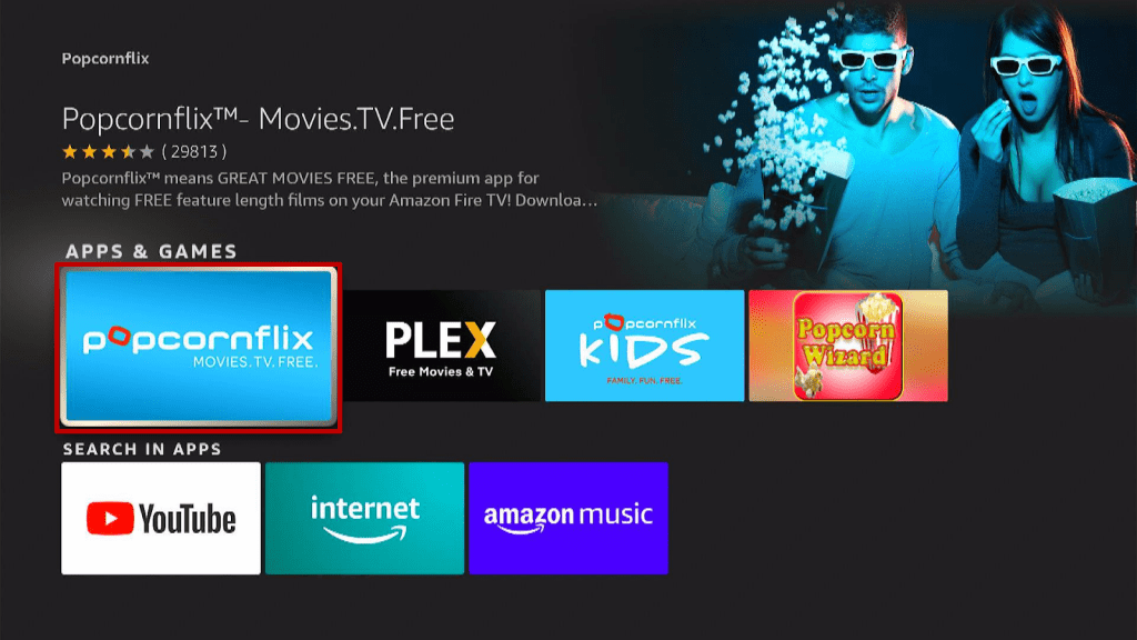 Step 4 Install Popcornflix App on Firestick
