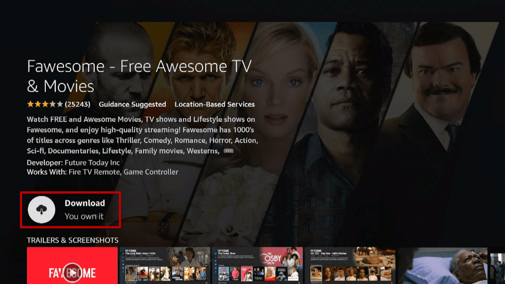 Step 5 Install Fawesome TV App on Firestick
