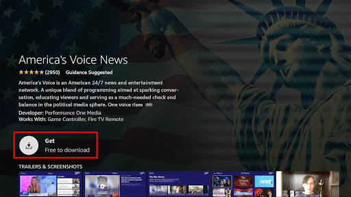 Step 6 Install America’s Voice News App on Firestick