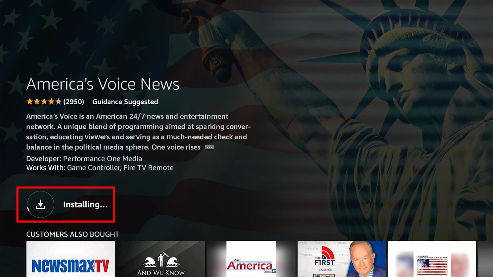 Step 7 Install America’s Voice News App on Firestick