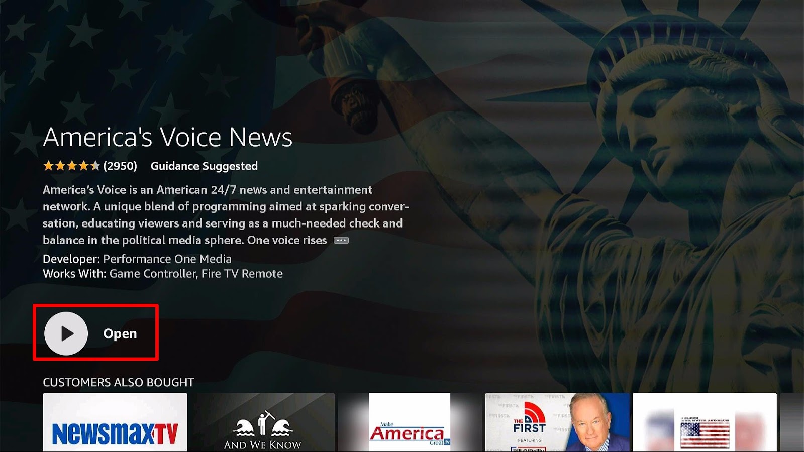 Step 8 Install America’s Voice News App on Firestick