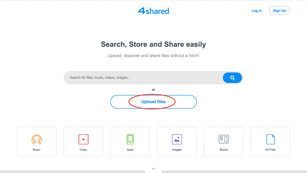 Upload Files on 4shared Step 2