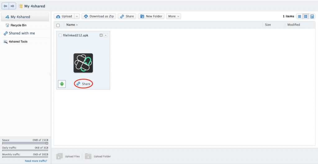 Upload Files on 4shared Step 8