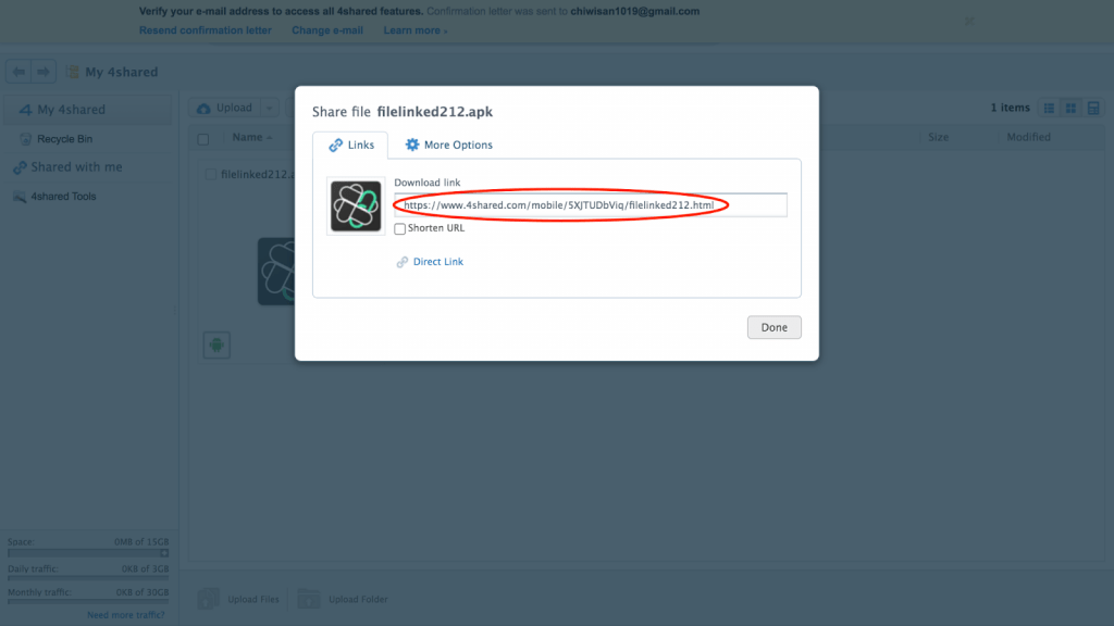 Upload Files on 4shared Step 9