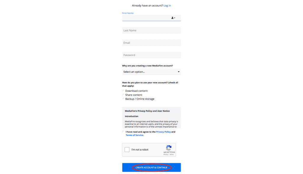 Upload Files on MediaFire Step 3