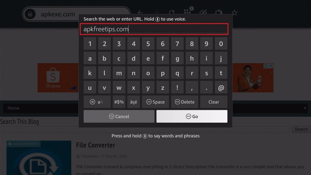APK Free Tips Website on your Fire TV stick 4