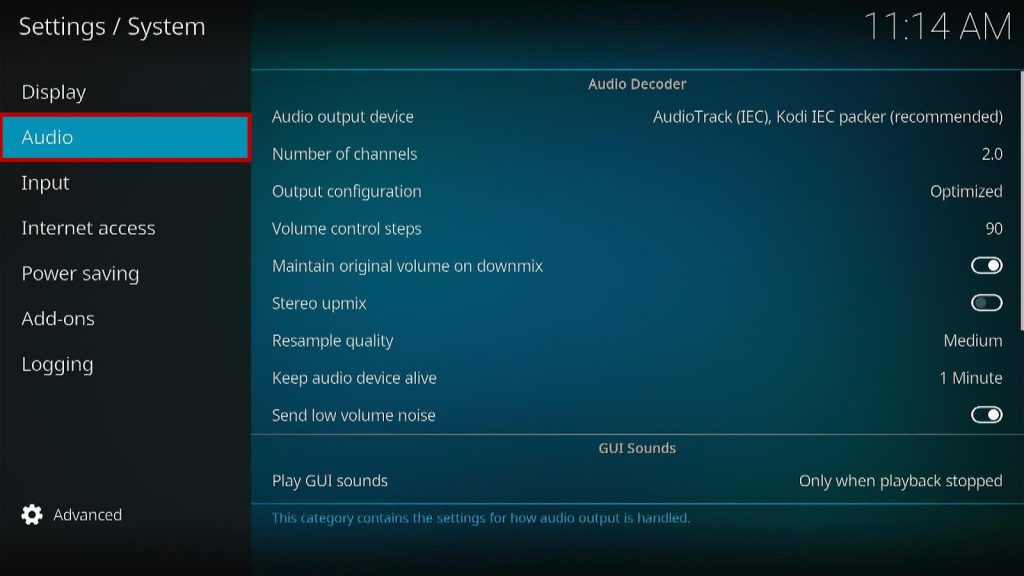 Audio Setting Checking Step 3