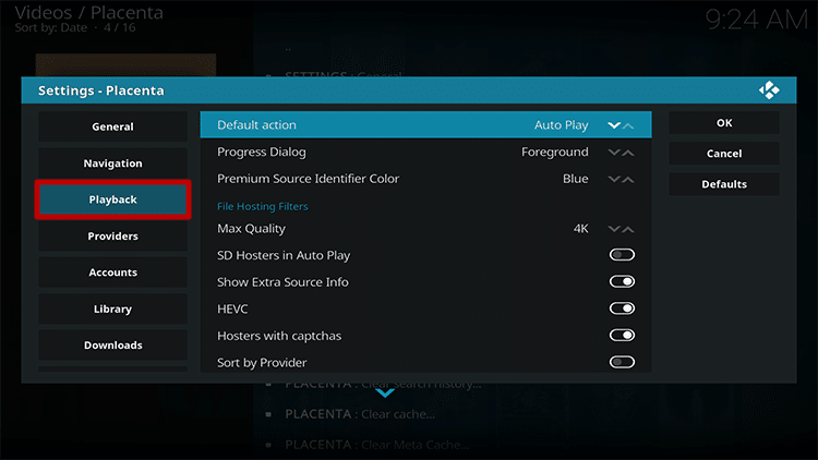 Enable the Auto-Play in Kodi Step 4