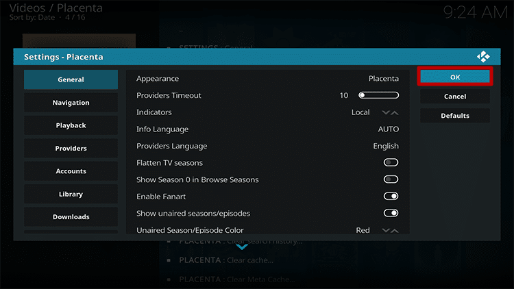 Enable the Auto-Play in Kodi Step 8