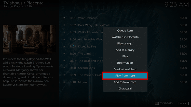 Enable the Auto-Play in Kodi Step 9