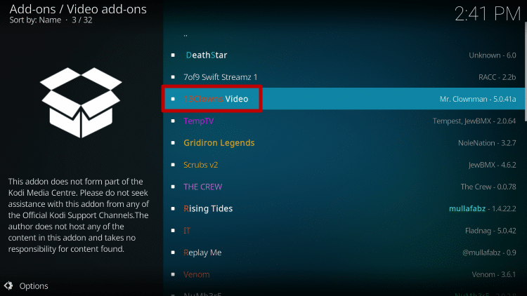 Install 13 Clowns Kodi Addon Step 18