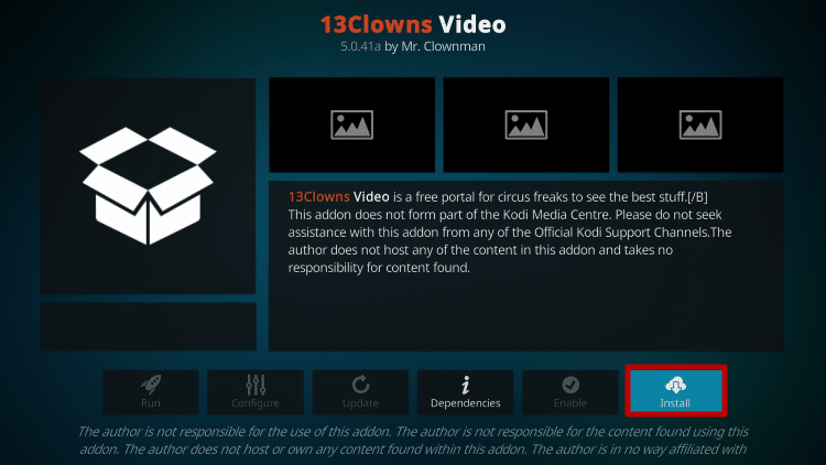 Install 13 Clowns Kodi Addon Step 19
