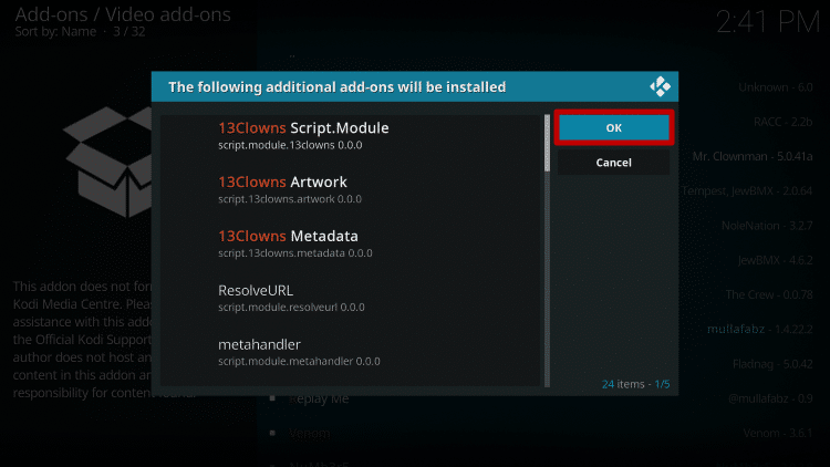 Install 13 Clowns Kodi Addon Step 20