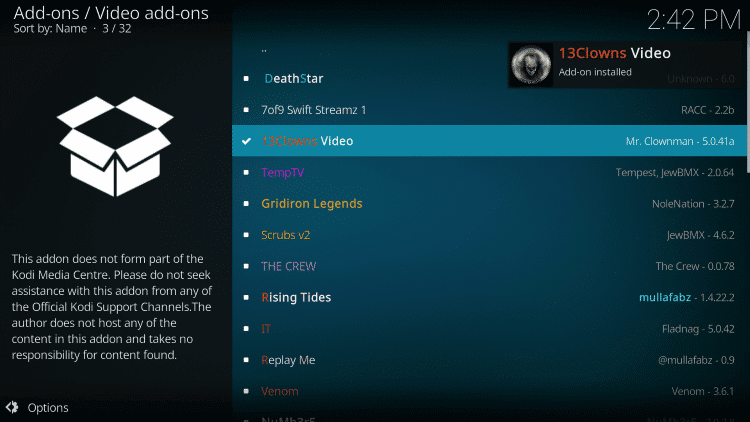 Install 13 Clowns Kodi Addon Step 21