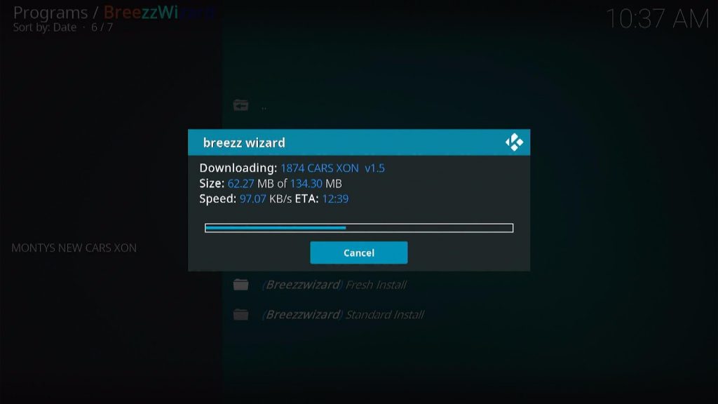 Install 1874 Cars Xon Kodi Build 29