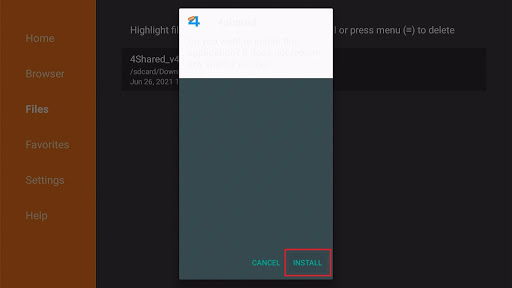 Install 4Shared on Firestick Step 16